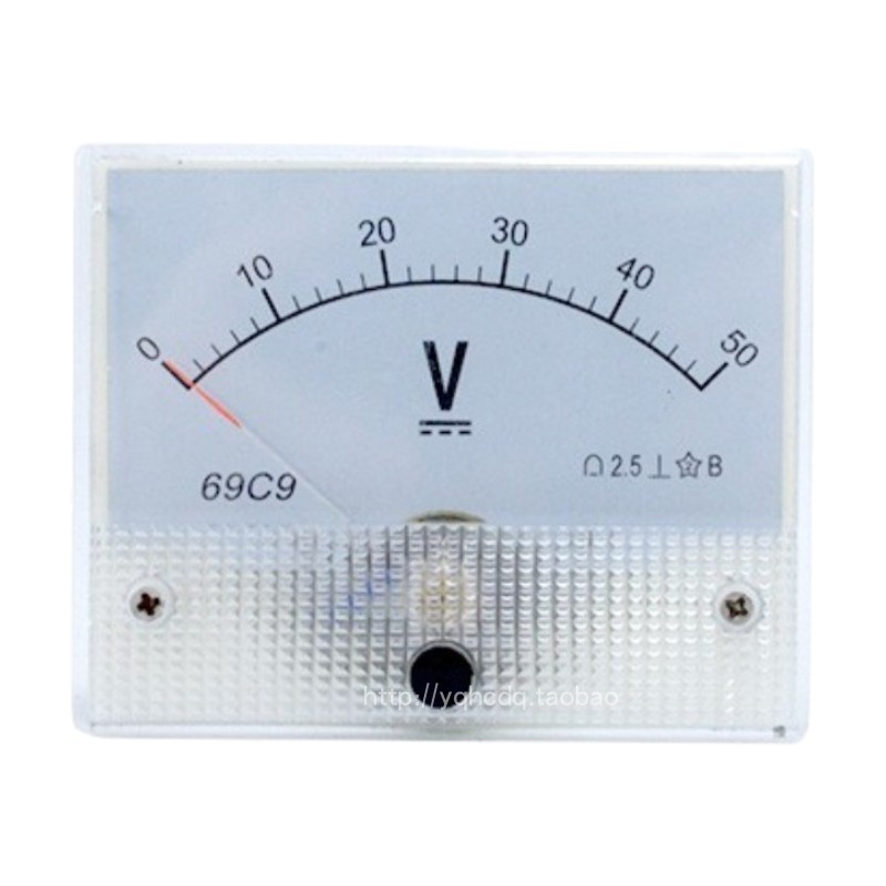 69C9指针式直流电压仪表50V10V100V150V250V300V500V伏特板表头