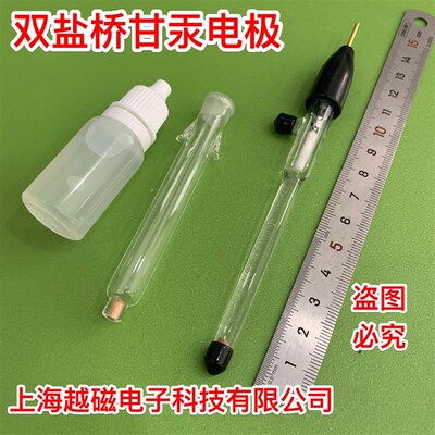 R217饱和甘汞参比电极 电化学三电极体系 双盐桥甘汞电极 开票