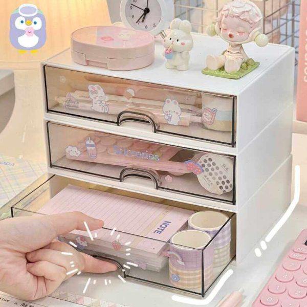 桌面收纳盒透明可叠加抽屉式分格笔筒学生文具整理盒办公室置物架,收纳整理,文具收纳盒,淘宝优惠券,粉丝福利购,淘宝优惠卷