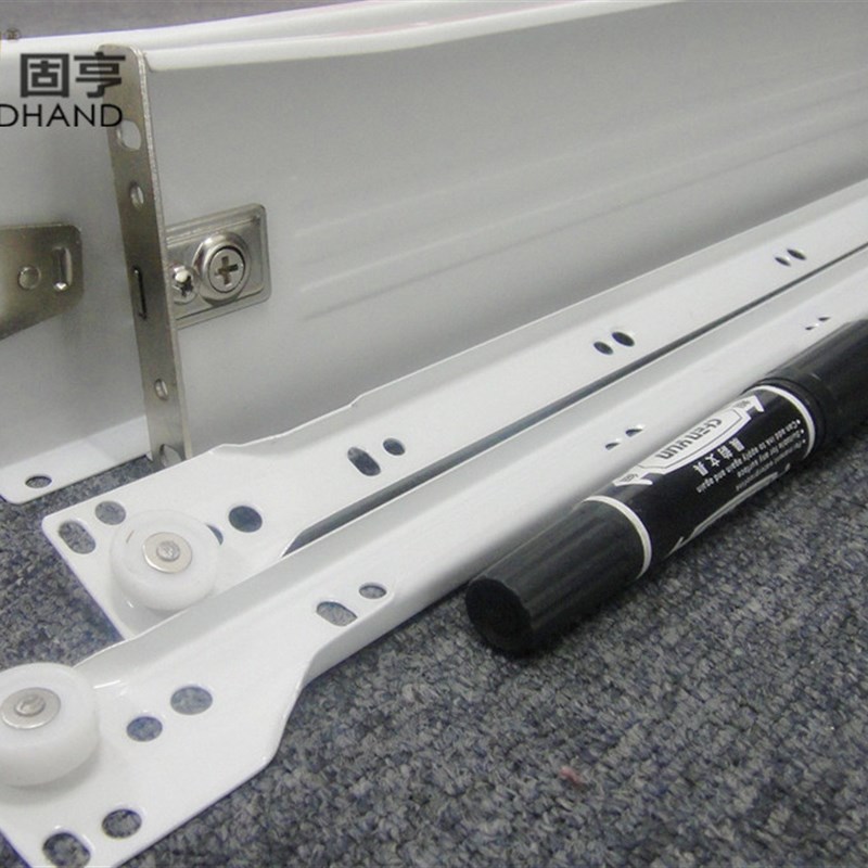 蓝堡橱柜家具五金抽屉侧板轨道滑轨超静音缓冲Q导轨滑轨侧轨钢板