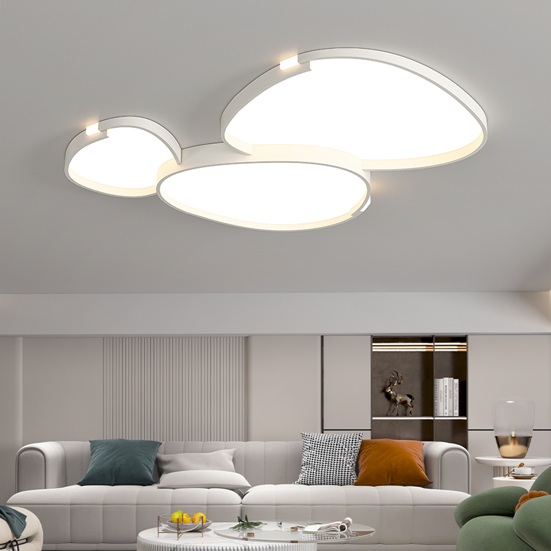 2024新款奶油风鹅卵石客厅灯简约大气创意P高级感吸顶灯中山灯具