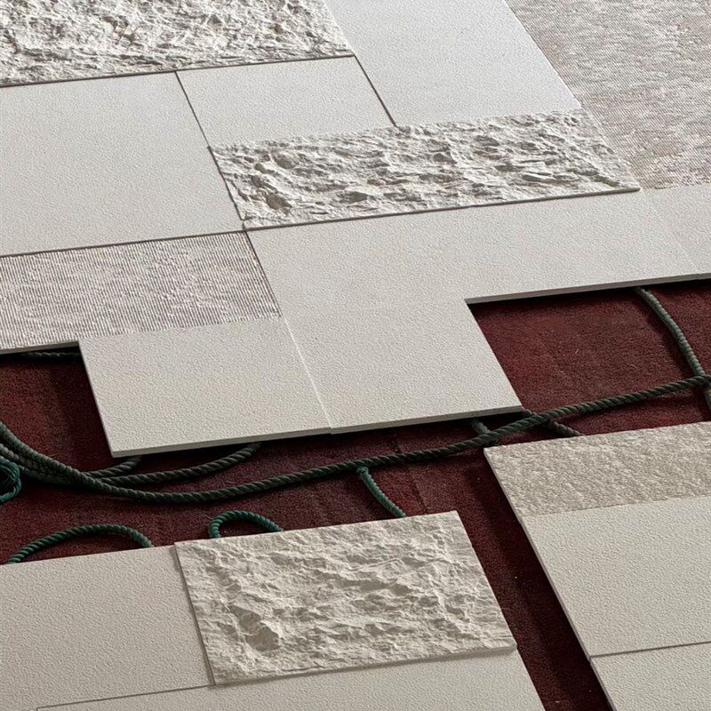 PU彷大理石现代简约莱姆石蘑菇石别墅天井会N所电视沙发背景墙石