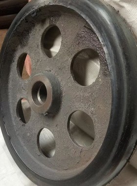 20寸轮子铁芯橡胶轮实心轮500重型轮工业脚轮6R206双轴承铸铁轮