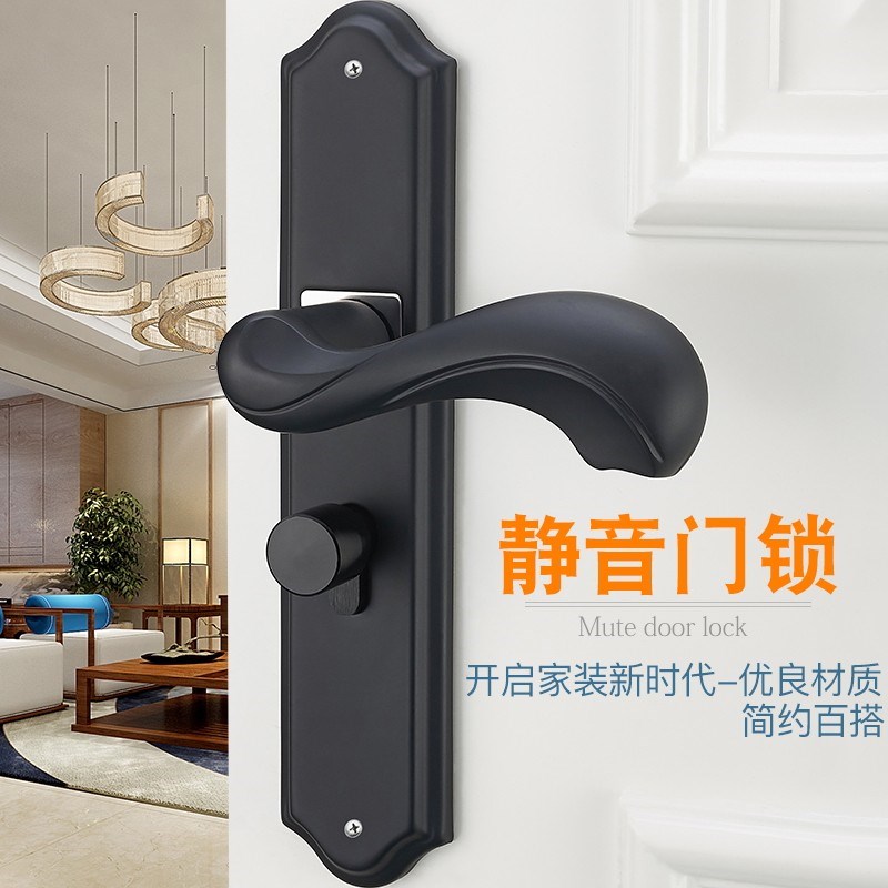 欧式黄古房间门锁室内卧室实木B门锁通用型家用静音机械门锁把手