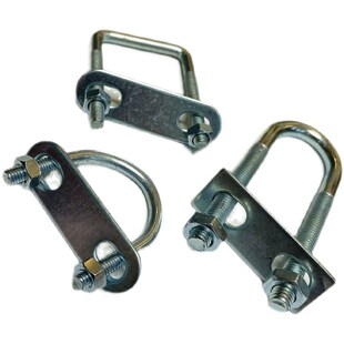 镀锌U型卡直角固定管卡镀锌螺栓方形卡长方型卡扣骑马卡抱箍M6 m8