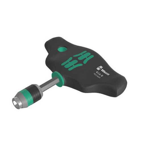 德国Wera维拉 416R 可换批头1/4英寸T型螺丝刀手柄 带强磁高扭矩