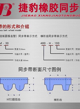 HTD捷豹橡胶皮带齿形同步带14M型传动带 14M1414 14M1470 14M1484