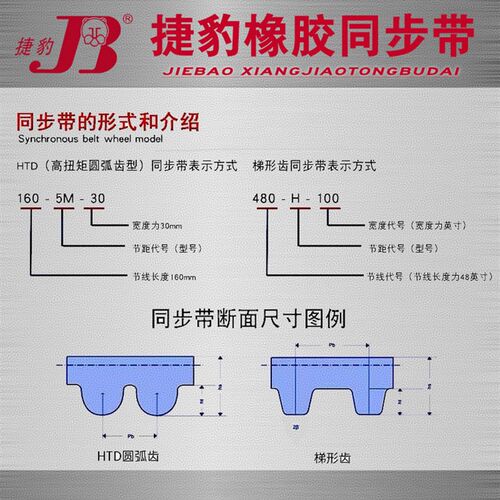 HTD捷豹橡胶皮带齿形同步带传动带8M184 8M288 8M328 8M336 8M344
