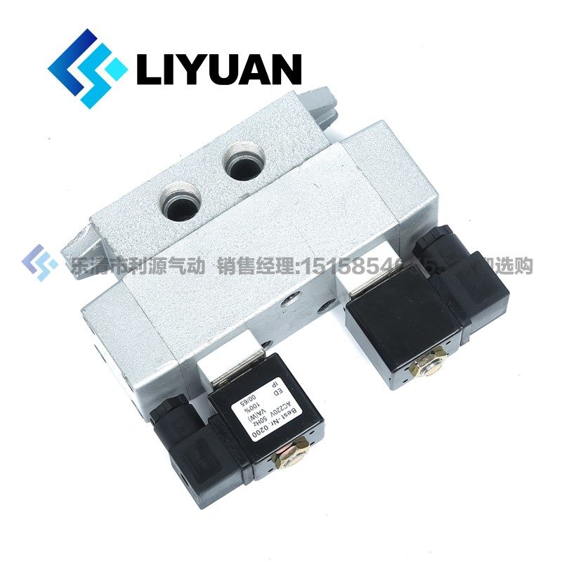 气动元件二位四通电磁阀Q24D2H-6 8 10 15双电控换向AC220V DC24V