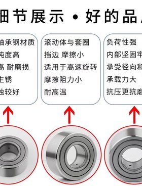 NATR6加厚8支撑承重滚轮滚针轴承重型50NUTR15 17 20 25 30P35P40
