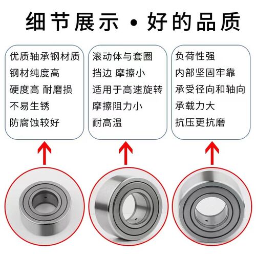 NATR6加厚8支撑承重滚轮滚针轴承重型50NUTR15 17 20 25 30P35P40