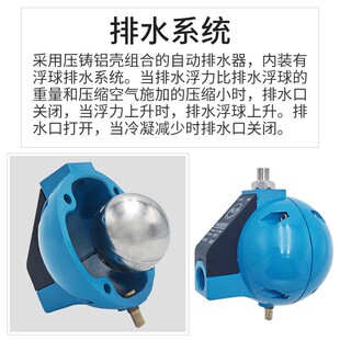 自动排水器 4分接口过滤器排水阀 HAD20B浮球式 圆球排水器