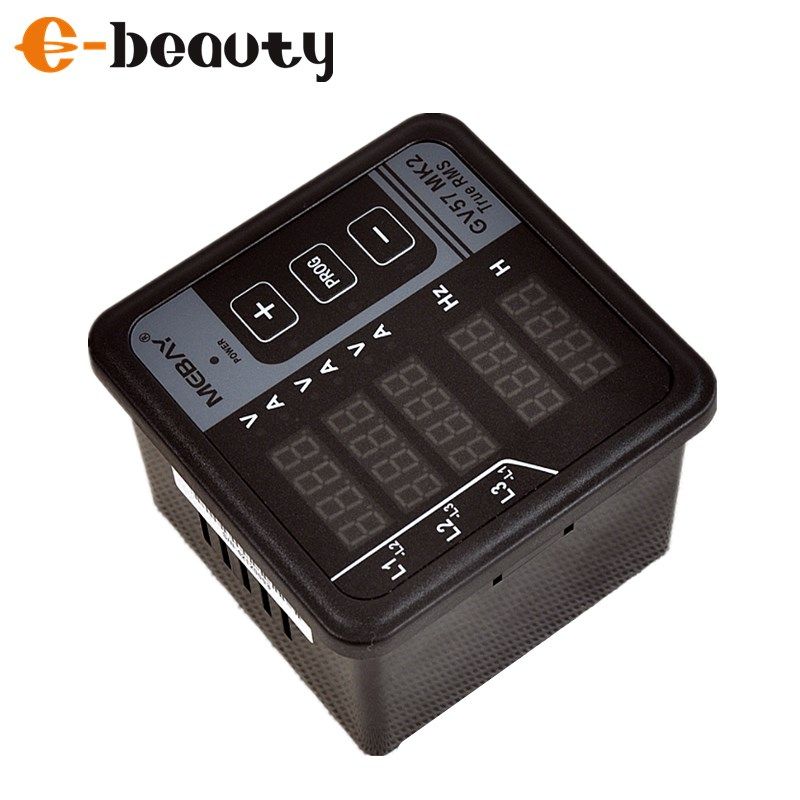 GV57 MK2铭贝三相数显表 发电机数字电压 频率 电流 计时表控制器