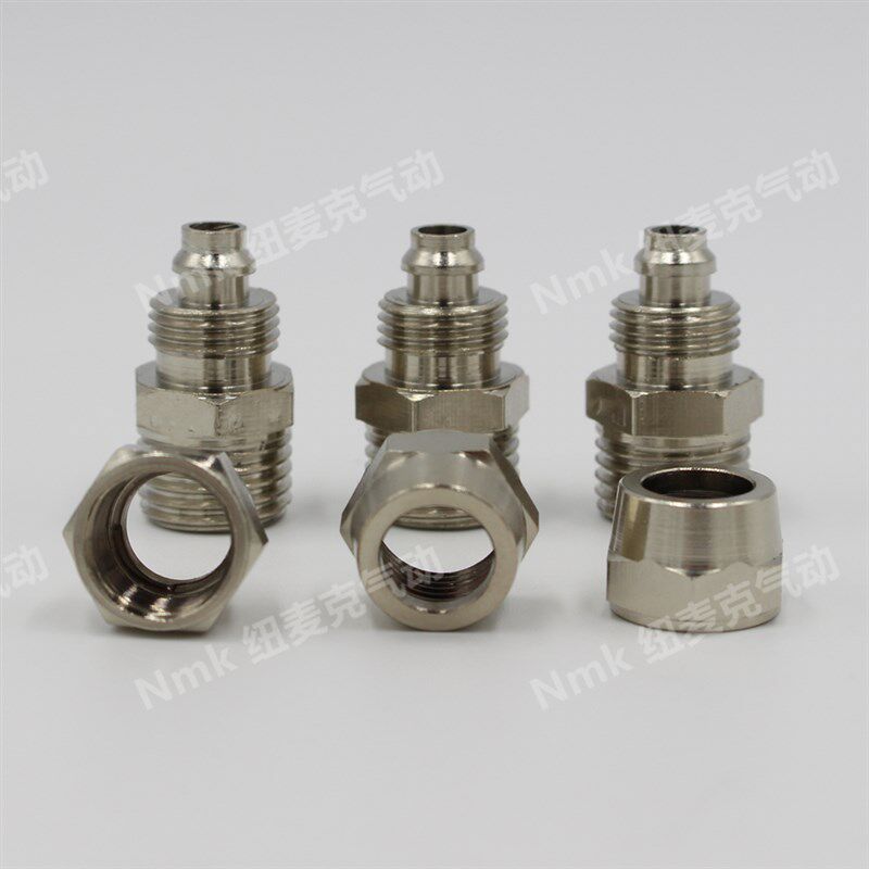 铜气动快速接头气管快拧接头PC8mm-02直通4-M5/6-01/10-03/12-04