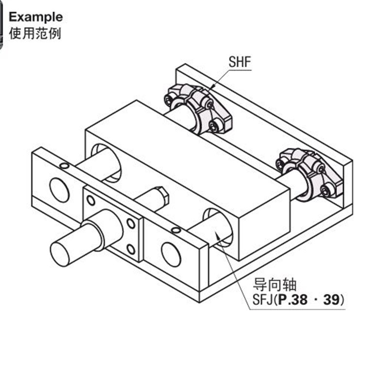 米思米型导向轴支座SHFT15 SHFT16 SHFT20 SHFT25 SHFT30 SHFT35