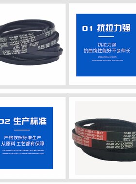 汽车电机B型17X齿形三角带AV17x1500 1525 1549 1550 1560 1575Li
