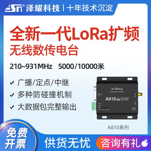 LoRa 485无线中继电台自组网DTU模块支持ModBus RTU协议组态屏PLC
