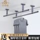 阳台固定式 晾衣架室内无卡 晾衣杆一根单杆铝合金凉衣顶杆家用顶装