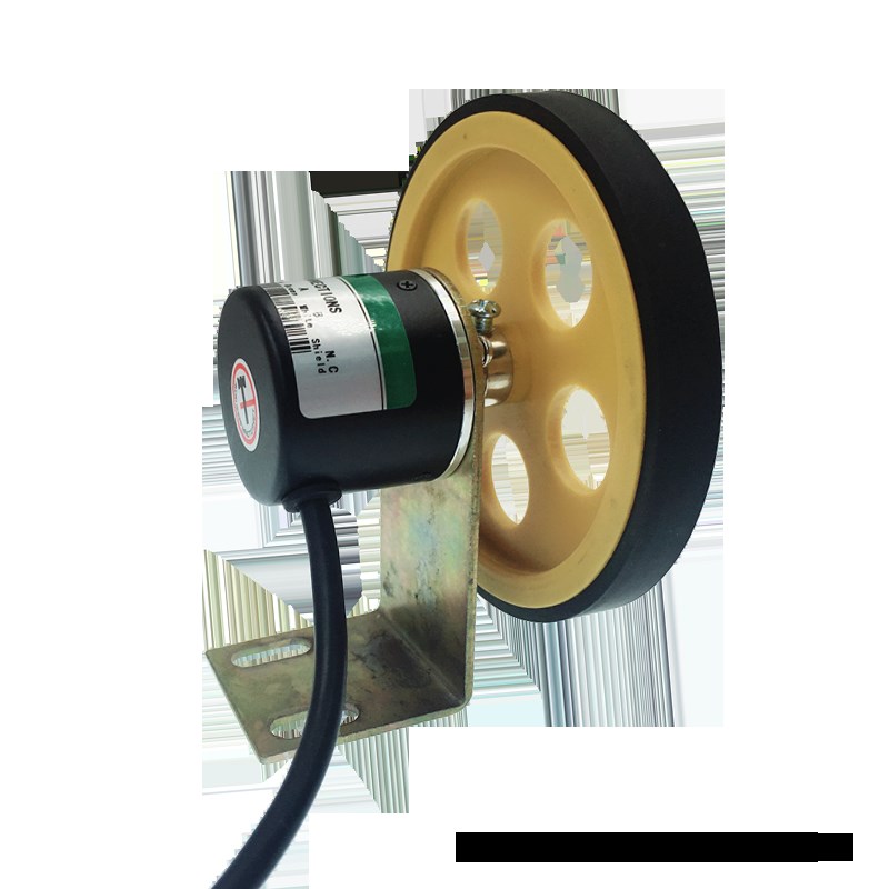 旋转编码器 计米轮 带轮子 支架 编码器J 编码器加计米轮 支架一