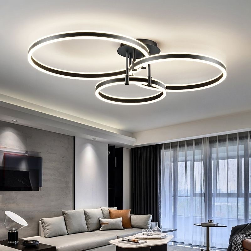 2024年新f款意式极简客厅主灯高端简约现代灯具大气创意智能吸顶