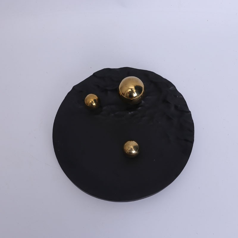 现代简约轻奢树脂托盘收r纳 样板房酒店客厅茶几玄关软装饰品摆件