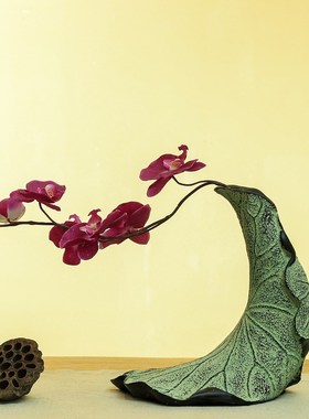 创意新中式干花花瓶覆古摆件客厅玄关G花艺家居饰品装饰艺术小花