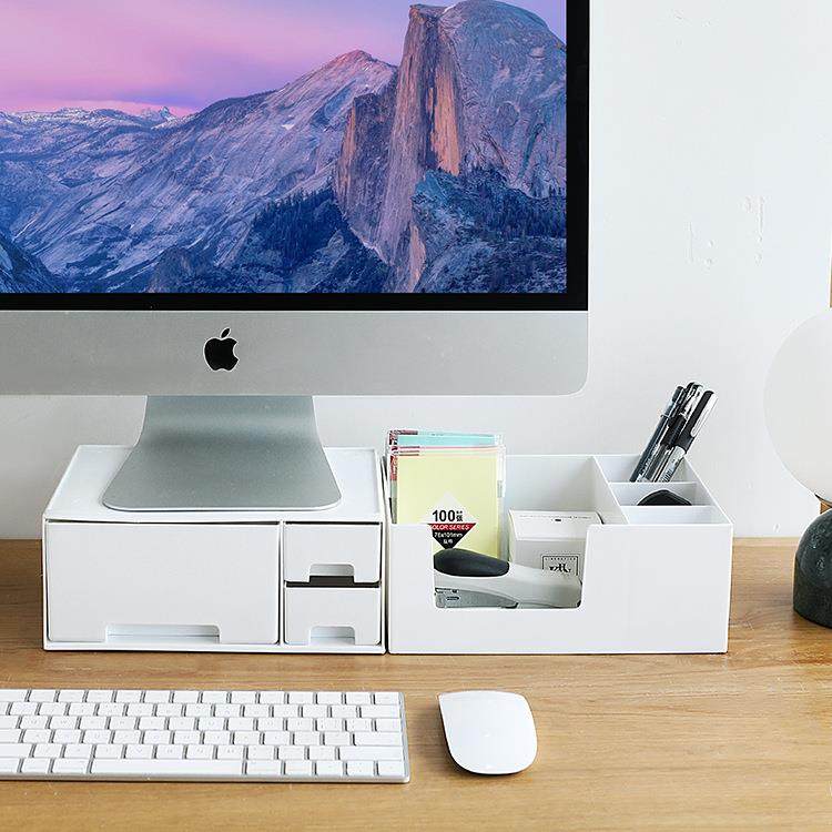 电脑显示器屏幕增高架子底座办公桌台式笔记本桌面收纳盒置物隔层,收纳整理,书桌收纳置物架,淘宝优惠券,粉丝福利购,淘宝优惠卷