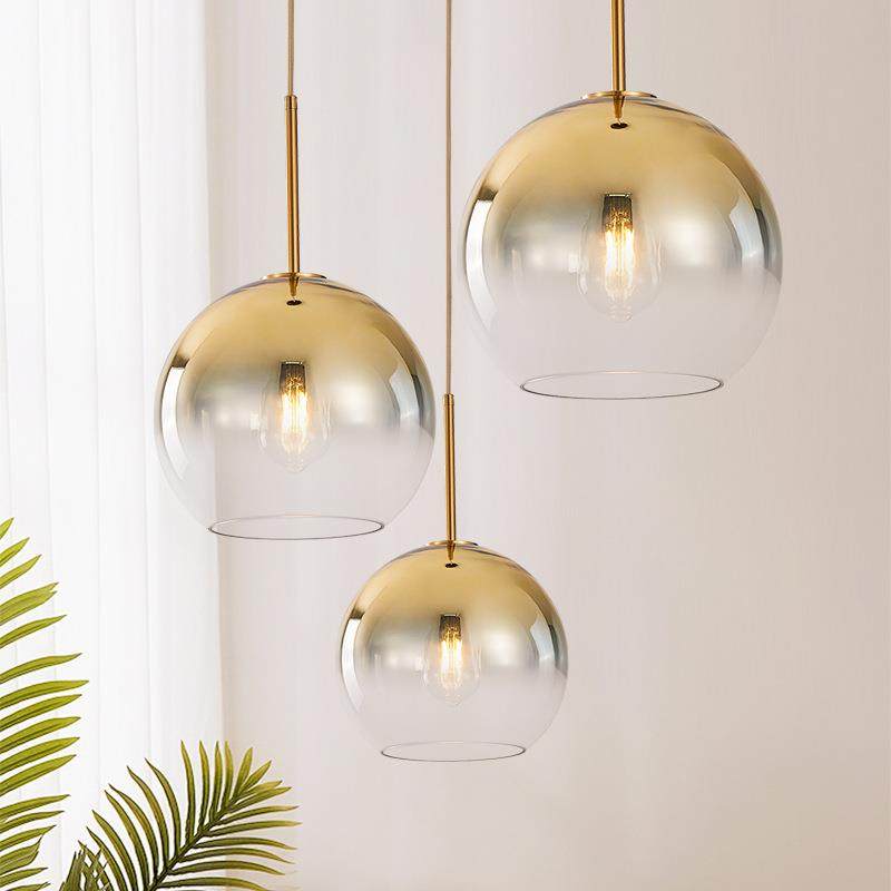 北欧客厅卧室床头吧台餐厅古镇灯具渐变玻璃圆球组合吊灯,家装灯饰光源,智能吊灯,淘宝优惠券,粉丝福利购,淘宝优惠卷