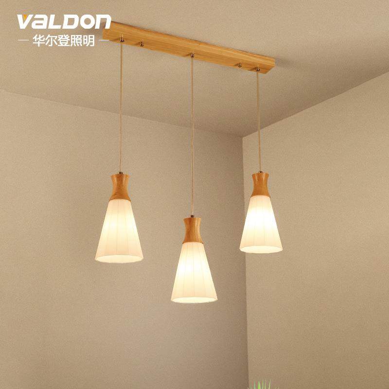 北欧餐厅吊灯实木日式单头灯卧室床头灯具三头吧台餐桌小吊灯2021,家装灯饰光源,智能吊灯,淘宝优惠券,粉丝福利购,淘宝优惠卷