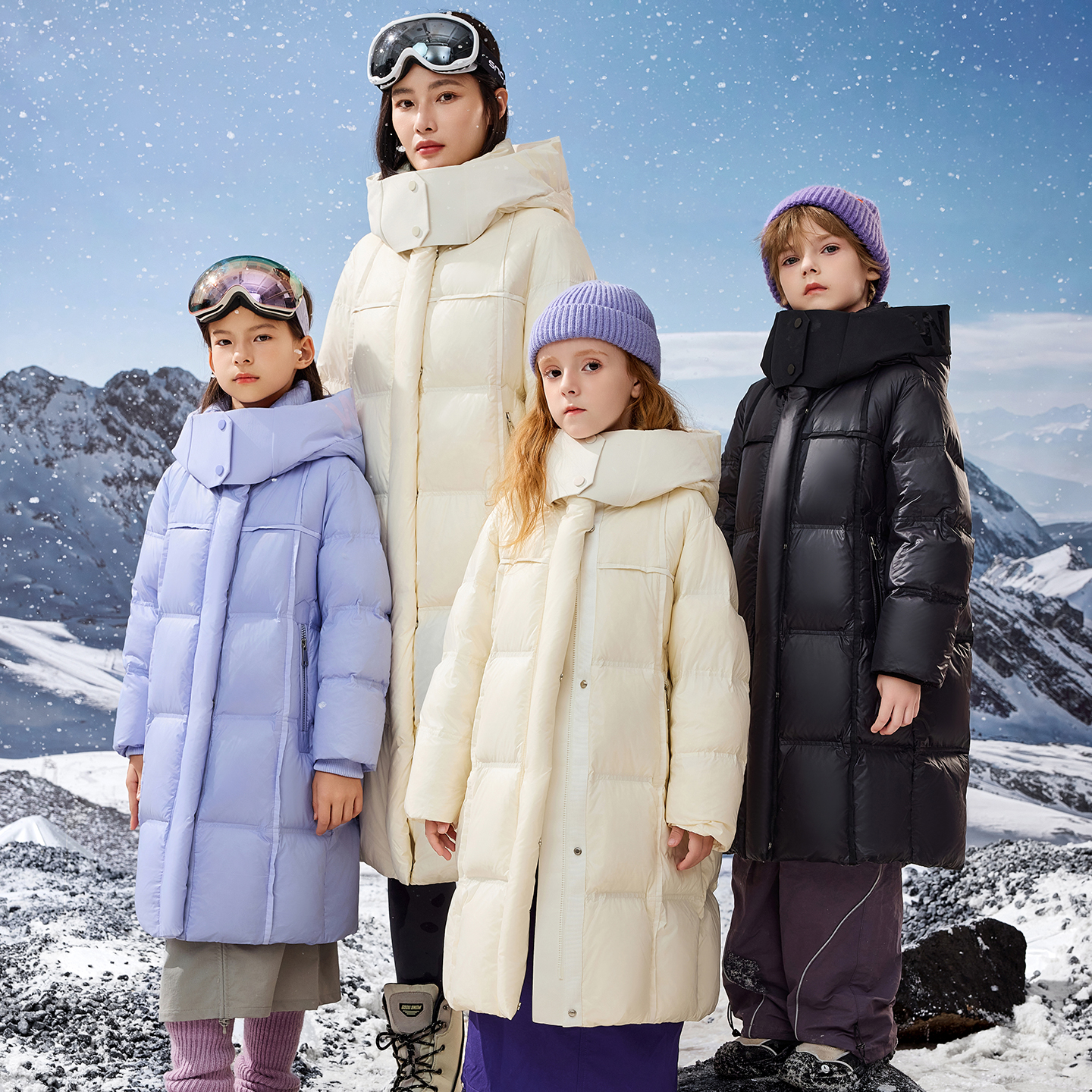 3QR中长款加厚儿童羽绒服