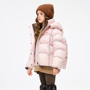 3QR儿童羽绒服女童短款2025新款洋气男童中大童冬季童装加厚外套