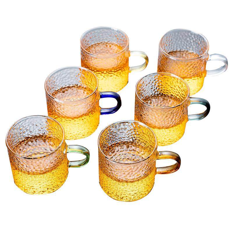 5ZV7玻璃茶杯套装小品茗杯功夫茶具6只装锤纹耐热主人杯单杯,餐饮具,玻璃杯,淘宝优惠券,粉丝福利购,淘宝优惠卷