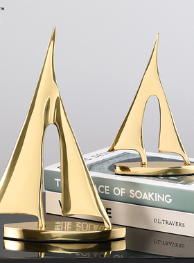 轻奢高档一c帆风顺帆船摆件创意电视柜酒柜玄关办公室装饰送礼佳