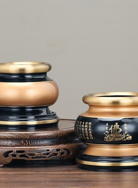 铜香炉黑金色纯铜心经加厚铜鼎炉家用供J奉线香上香铜薰香炉包邮