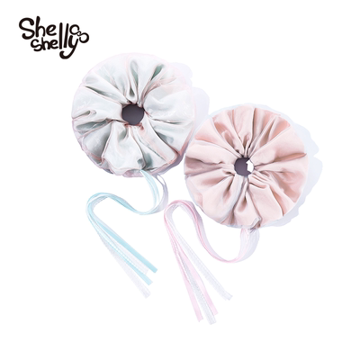 Shelly Shell荷风粉露发圈 双层爆款小众设计时尚百搭发圈