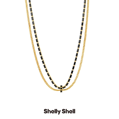 Shelly Shell黑色幽默项链   轻奢百搭简约设计