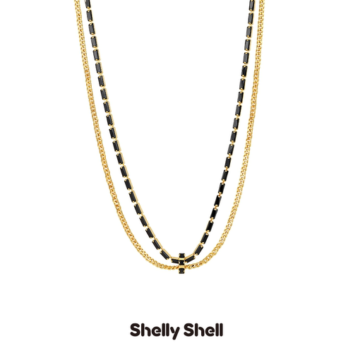 Shelly Shell黑色幽默项链   轻奢百搭简约设计