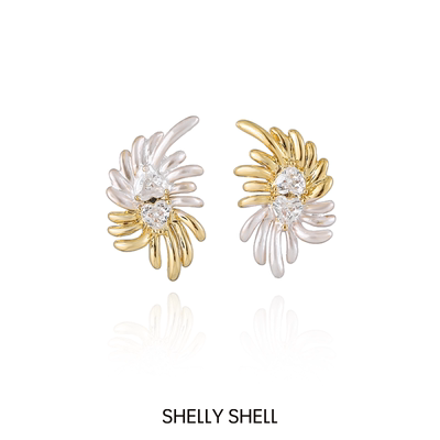 Shelly Shell双羽耳钉 设计气质轻奢