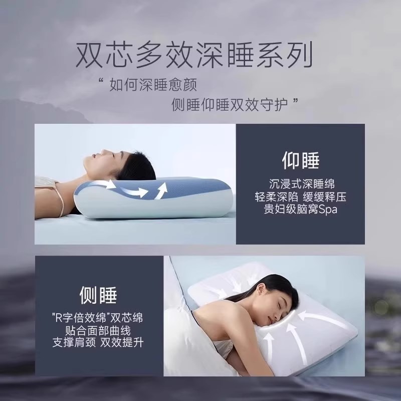 第二代深睡枕Pro星球双芯护颈椎枕头亚记忆棉枕芯V男女侧睡朵助眠