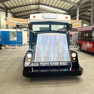 网红景点车观光美街复古头移动售卖餐食厅车地摊街景道摆摊43车模