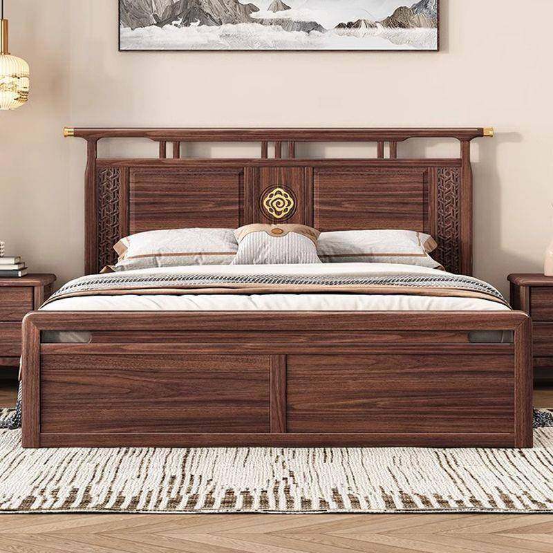 新中式黑胡桃木实木床室复古床.8大m主卧储9207161物婚床现代简约,住宅家具,实木床,淘宝优惠券,粉丝福利购,淘宝优惠卷