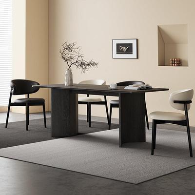 复合实木餐桌椅组椅德利丰古板中古风家用岩5920高级感网红小户型