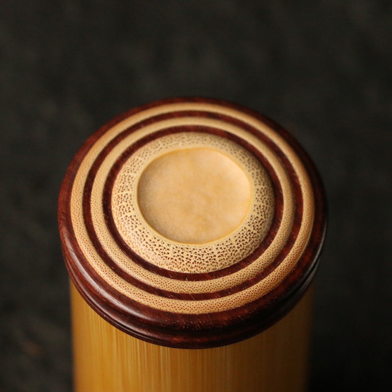 精品纯手工海派精工老玉竹茶叶罐B竹制镶嵌红檀木竹茶仓茶叶筒罐