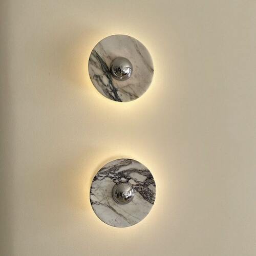 mooli home 高档大理石壁灯侘寂风别墅卧室客厅壁灯玄关阳台壁灯