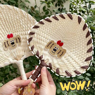 彩色蒲扇便携老式扇子夏天纯手工编织芭蕉扇拍照道具包包装饰挂件