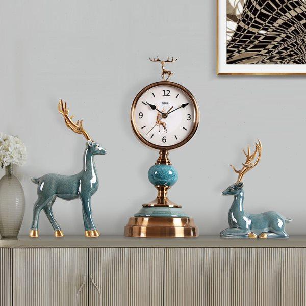 时钟表座钟轻奢客厅家用台式创意时尚现代简约欧式电视柜摆件台钟,家居饰品,座钟,淘宝优惠券,粉丝福利购,淘宝优惠卷