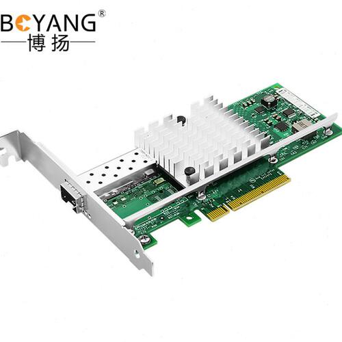 博扬 万兆适配器传光口 X520-DA1 intel82599芯片PCI-EBY-X520-D
