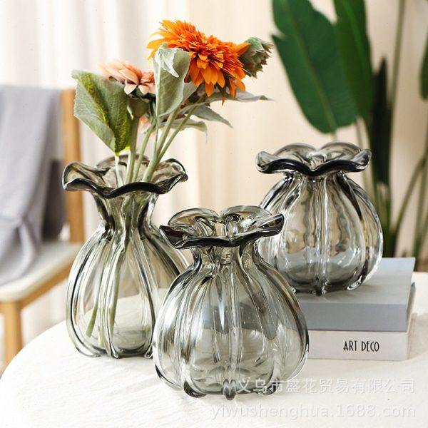 2023新款创意玻璃花钱袋子加厚加重家居软装装饰品摆件水培插花,家居饰品,花瓶,淘宝优惠券,粉丝福利购,淘宝优惠卷