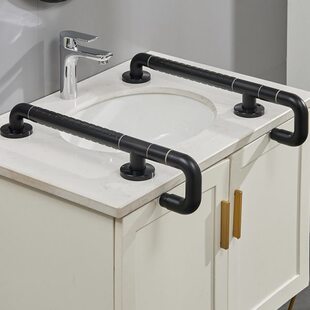 第三卫生间扶手残卫公厕无障碍老人残疾人洗手盆台上面盆把手黑色