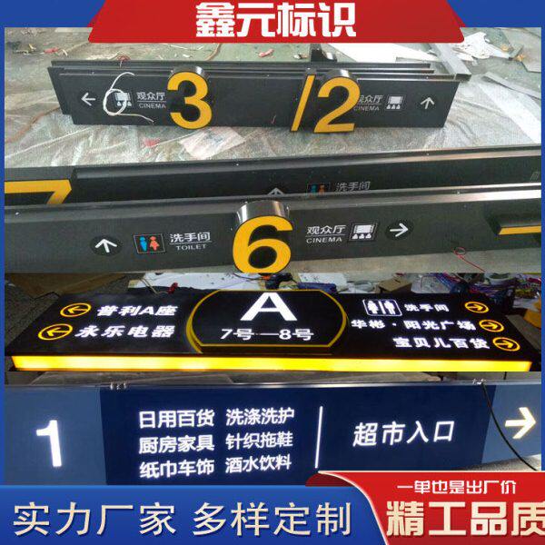 镂空吊牌灯箱定制作商场超市医院地下车库指示牌双面发光字广告牌